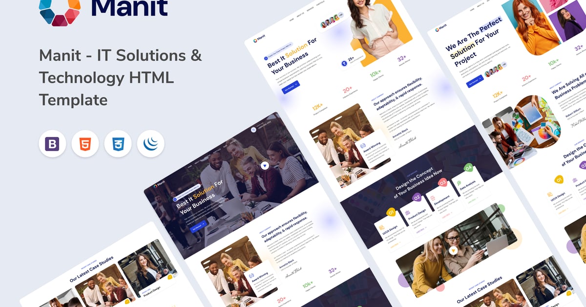 Manit – IT 解决方案和技术 HTML 模板