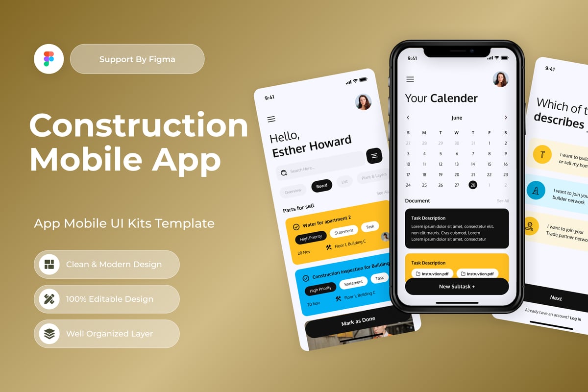 结构 - 施工移动应用APP UI KIT (FIG)