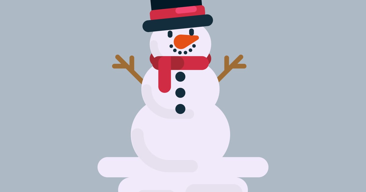 圣诞可爱雪人与帽子