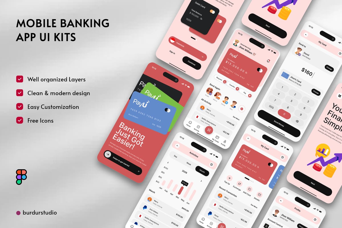 网银在线银行 APP UI KIT (FIG)