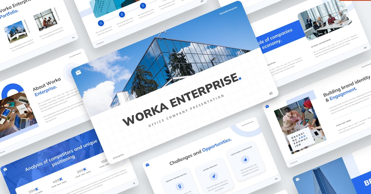 Worka Enterprise – 办公公司 PowerPoint