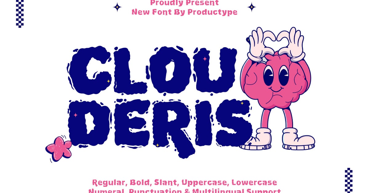 Clouderis – 气泡字体
