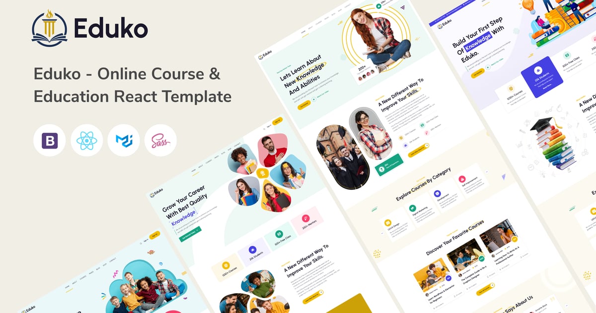 Eduko – 在线课程和教育 React 模板