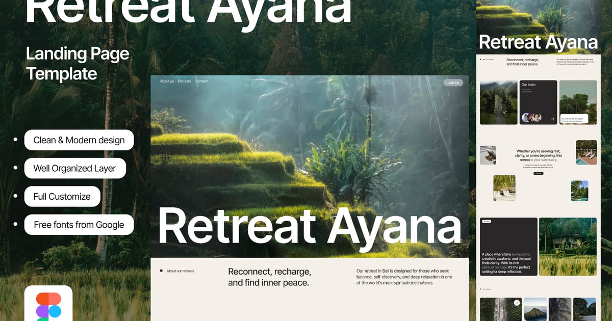 Retreat Ayana 网站模板