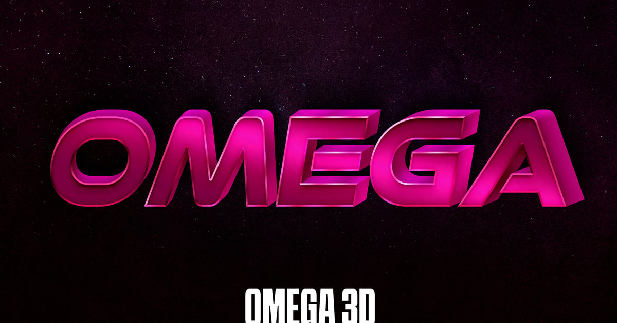 Omega 3D 文字效果