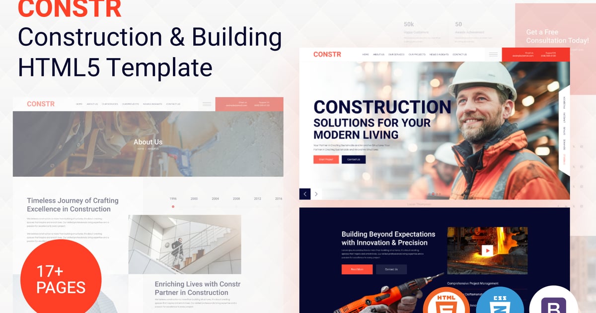 Constr – 建筑与建筑 HTML 模板