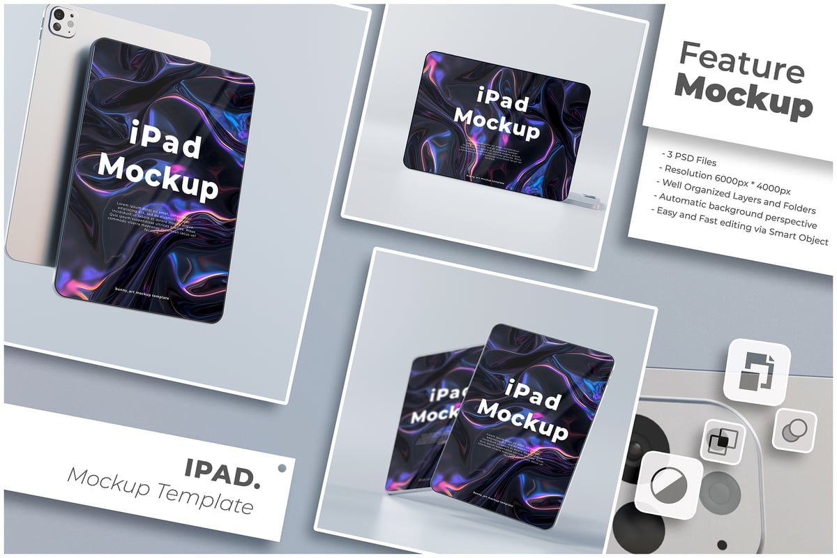 iPad样机 (JPG,PSD,PDF)