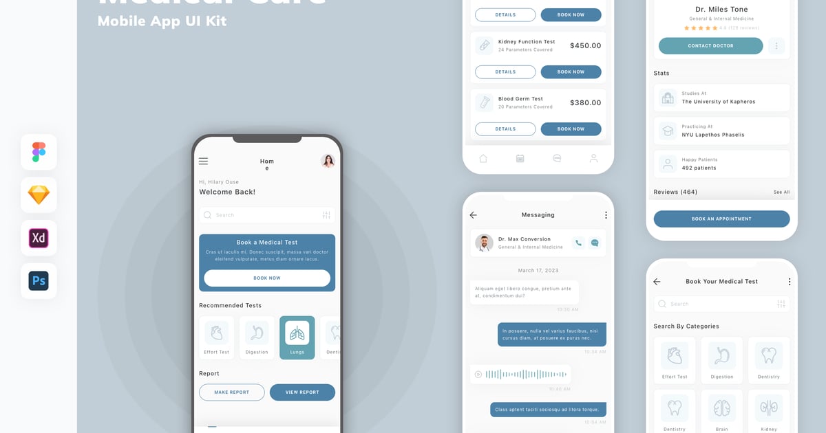 医疗保健移动应用程序 UI 套件