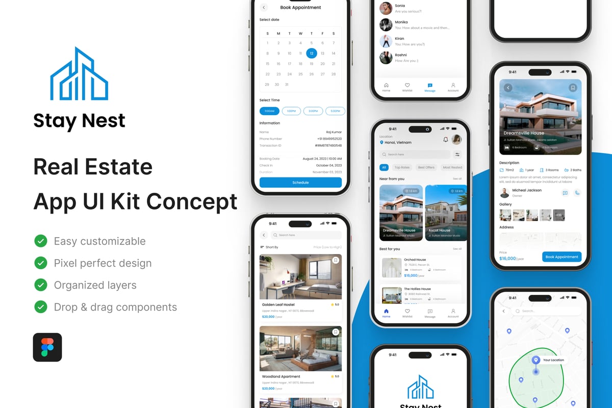 房地产应用APP UI KIT (FIG)