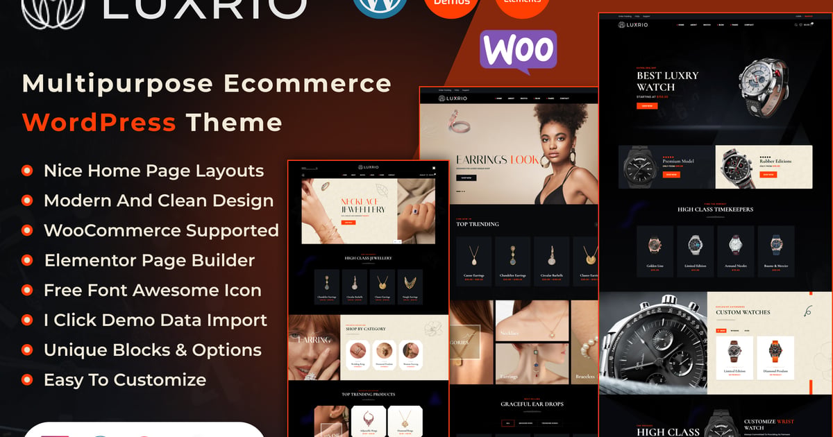 Luxrio – 电子商务珠宝 WordPress 主题