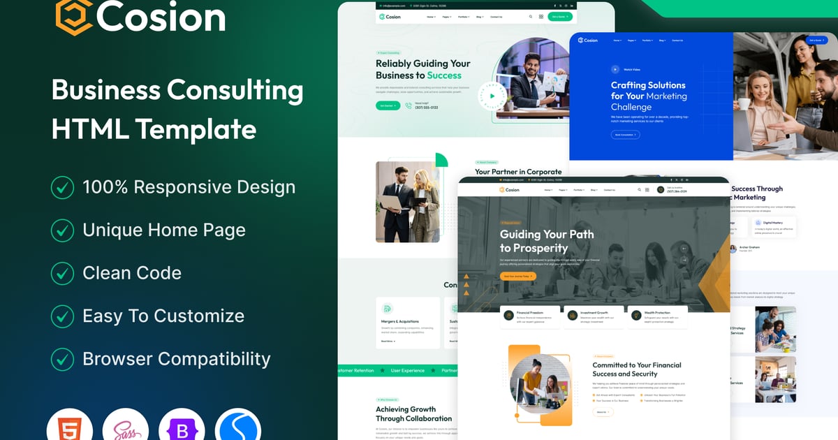 Cosion – 商业咨询 HTML 模板