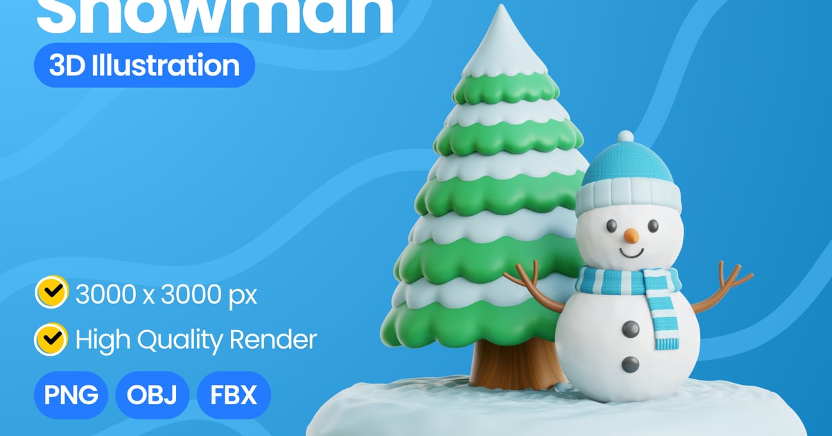 雪人 3d 图