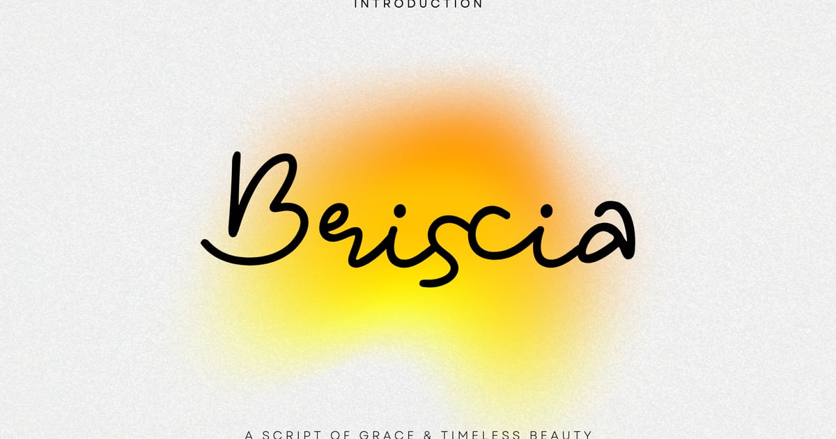 Briscia – 优雅而永恒的脚本字体