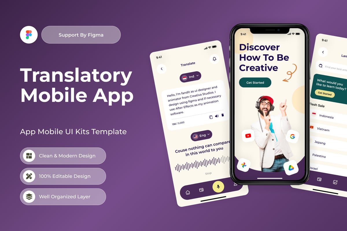 译本移动应用APP UI KIT (FIG)