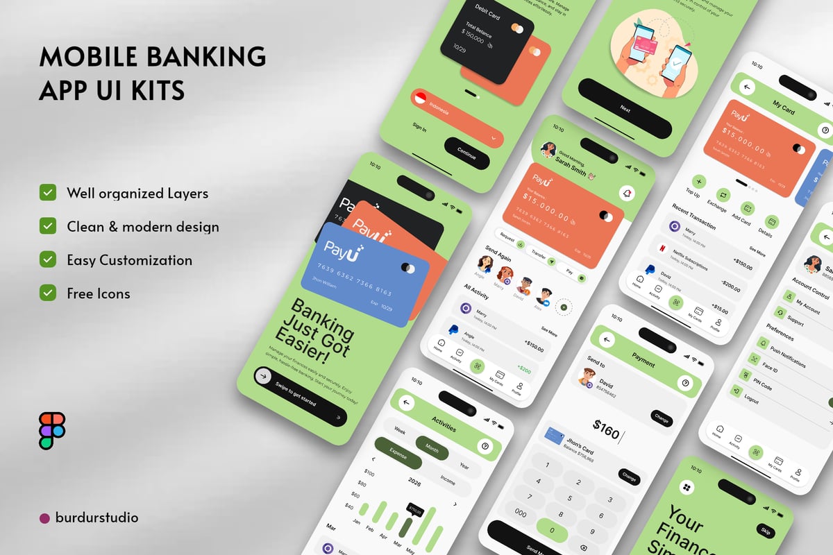 移动银行应用APP UI KIT (FIG)