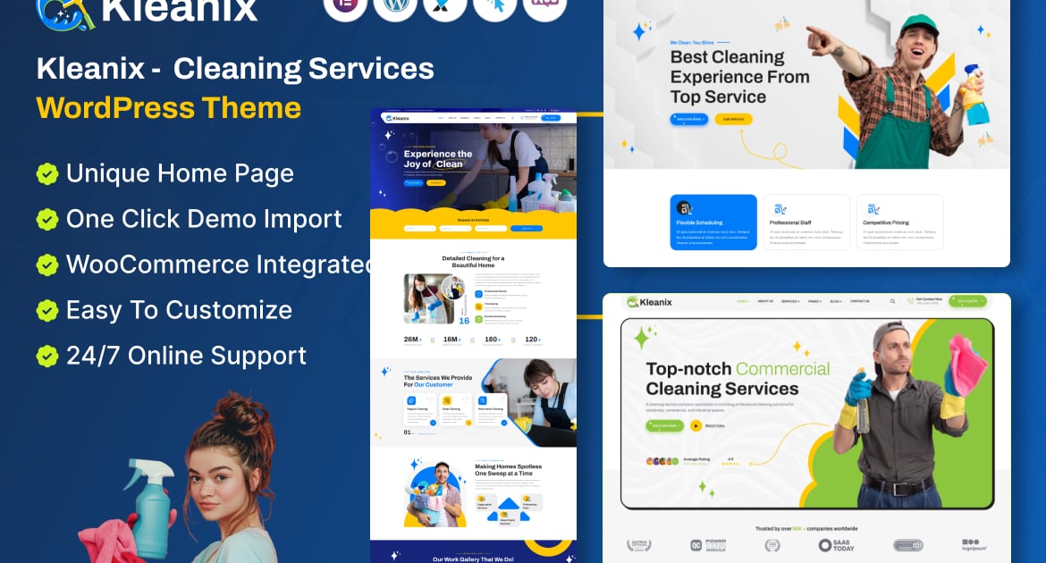 Kleanix – 清洁服务 WordPress 主题