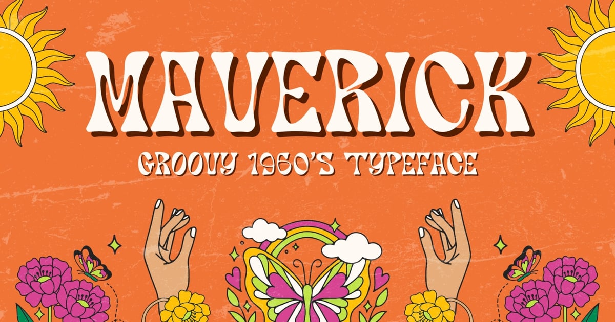 Maverick – 20 世纪 60 年代风格的 Groovy 字体