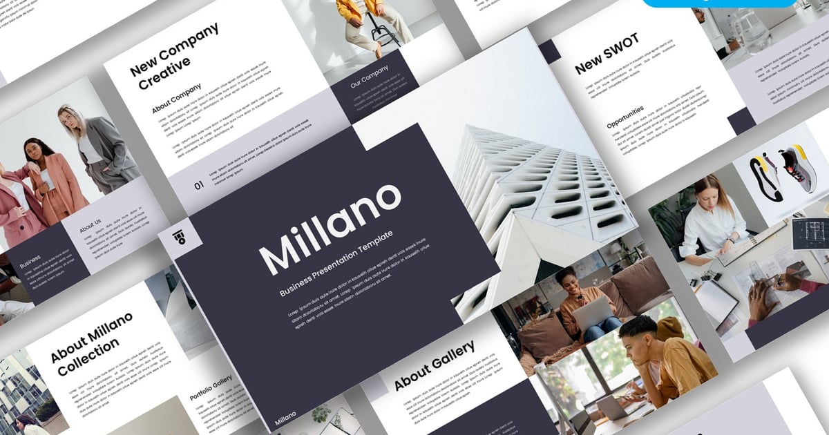 Milano – 商业主题演讲模板