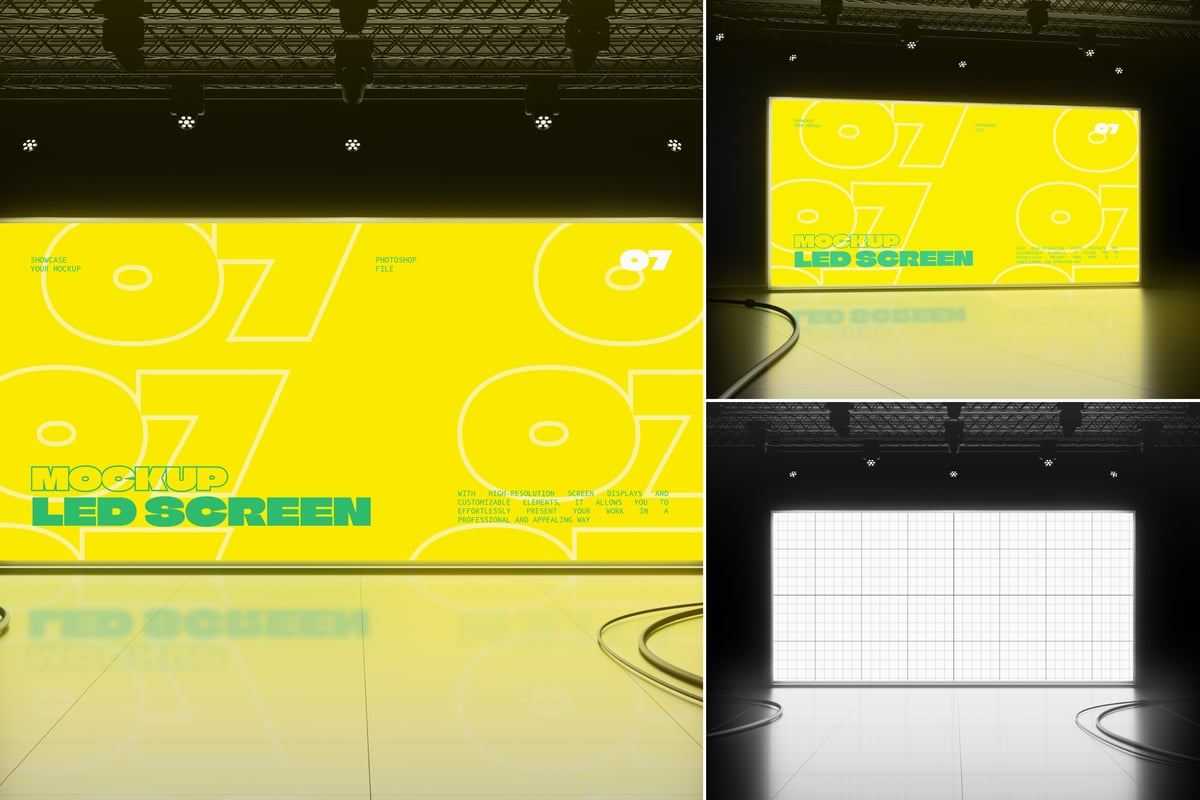 LED屏幕样机 (PSD)
