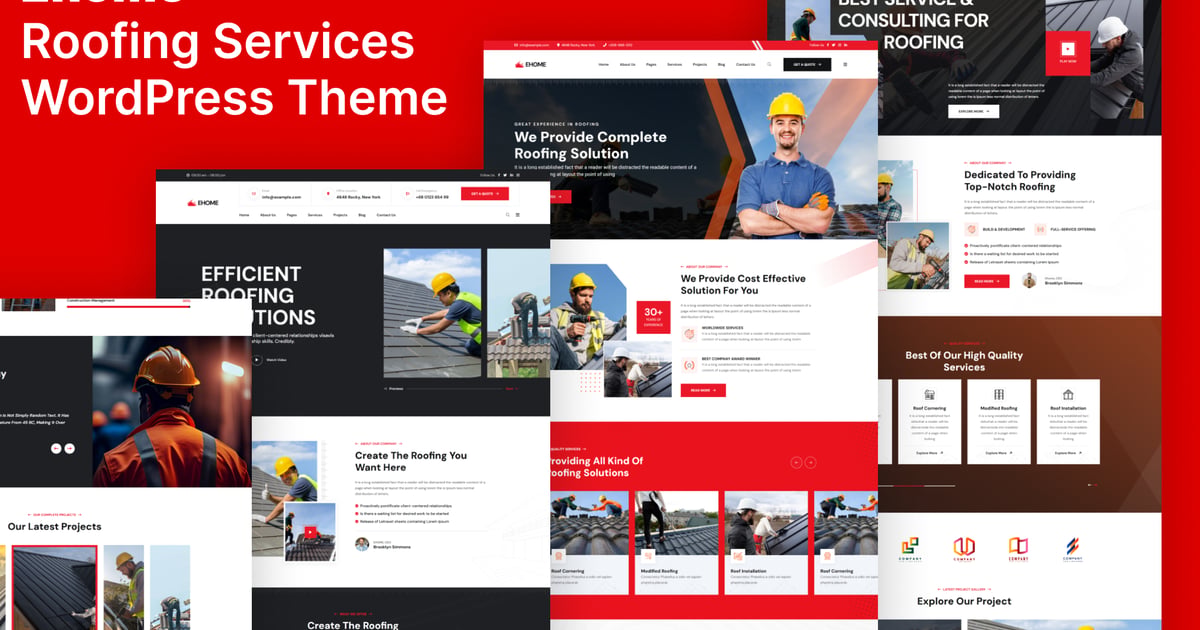 Ehome – 屋顶服务 WordPress 主题