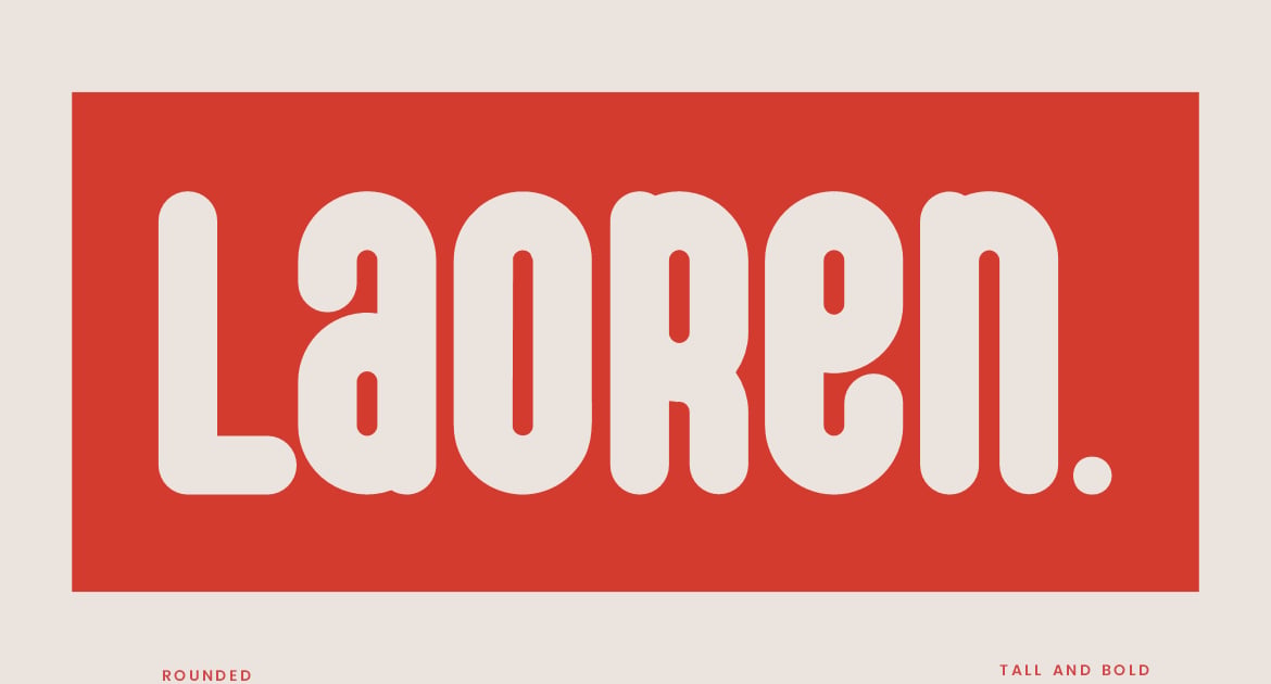 Laoren – 圆形和高大的字体