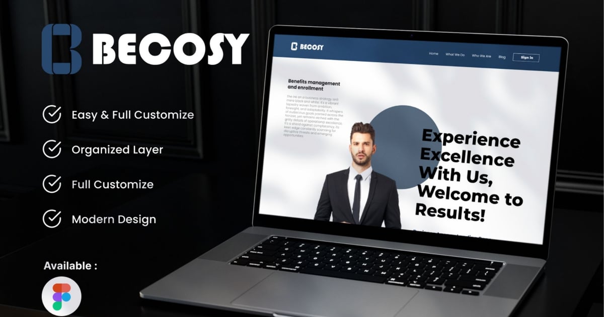 Becosy – 商业机构着陆页