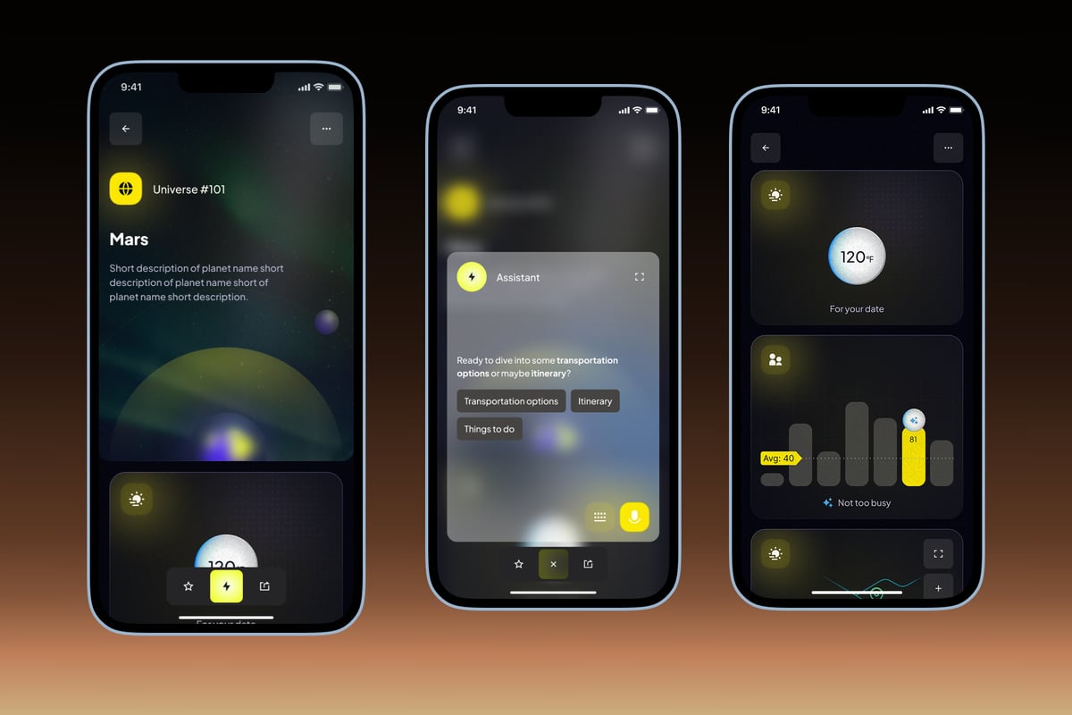 旅行时间表管理应用APP UI KIT (FIG)