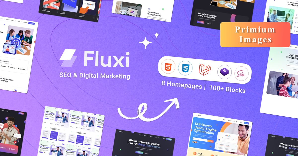 Fluxi – SEO 数字营销 Laravel 11 模板