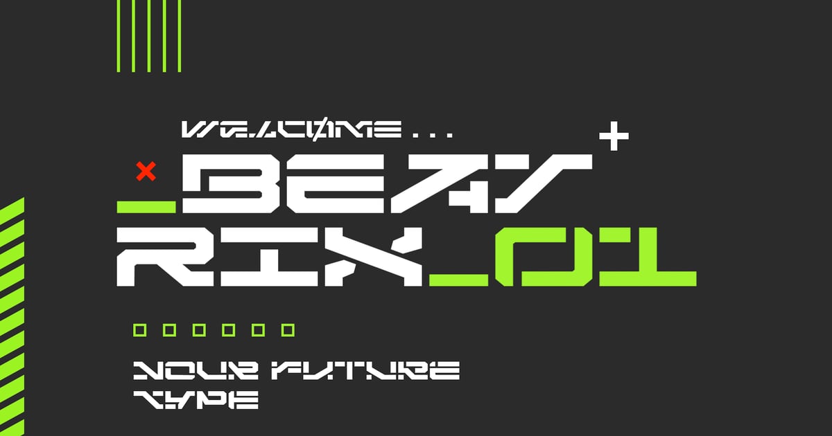 充满未来感的字体Beatrix_01