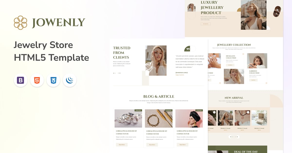 Jowenly – 珠宝店HTML5模板