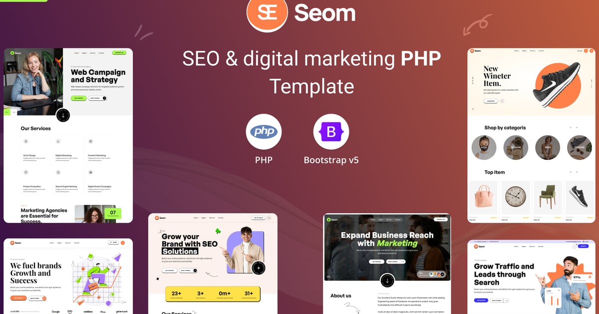 Seom – SEO 和数字营销 PHP 模板