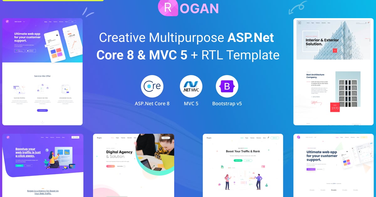 Rogan – 创意多用途 ASP.Net MVC 模板