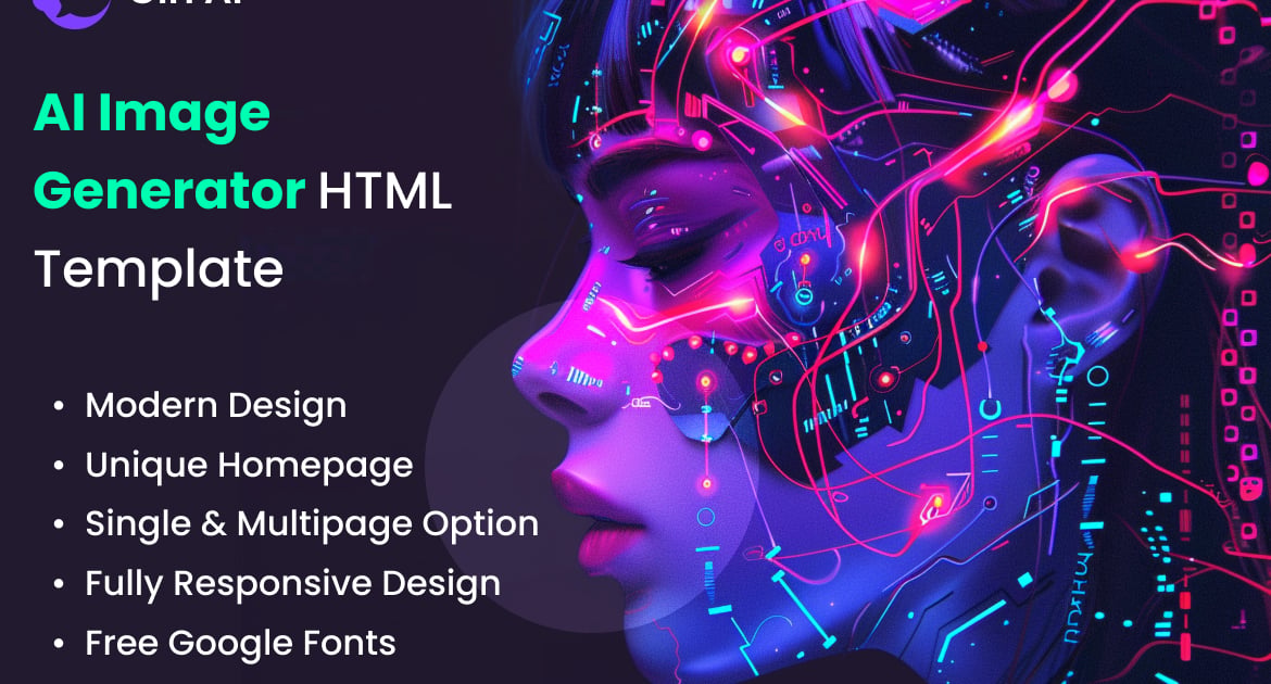 AI 图像生成器 HTML 模板 – Ciri AI