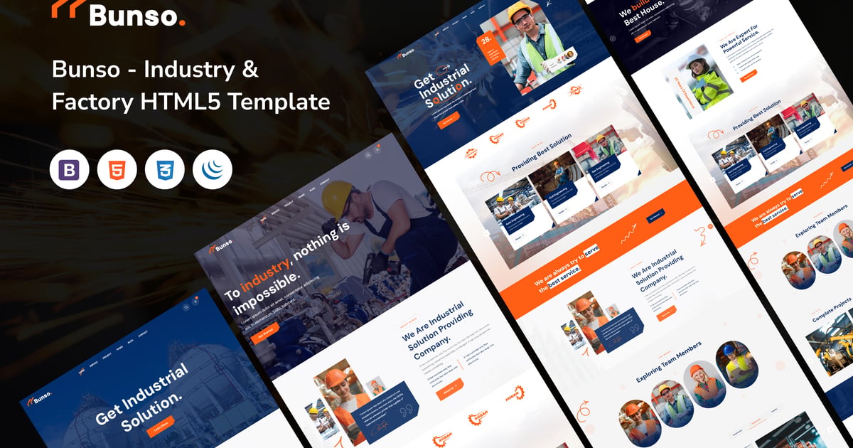 Bunso – 工业和工厂 HTML5 模板