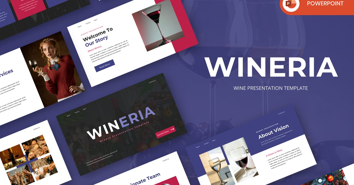 Wineria – 葡萄酒 PowerPoint 模板