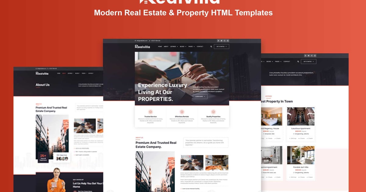 Realvilla – 现代房地产和物业 HTML