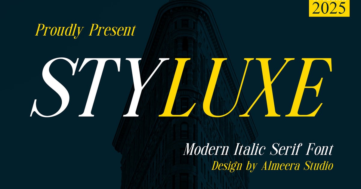 Styluxe斜体衬线字体