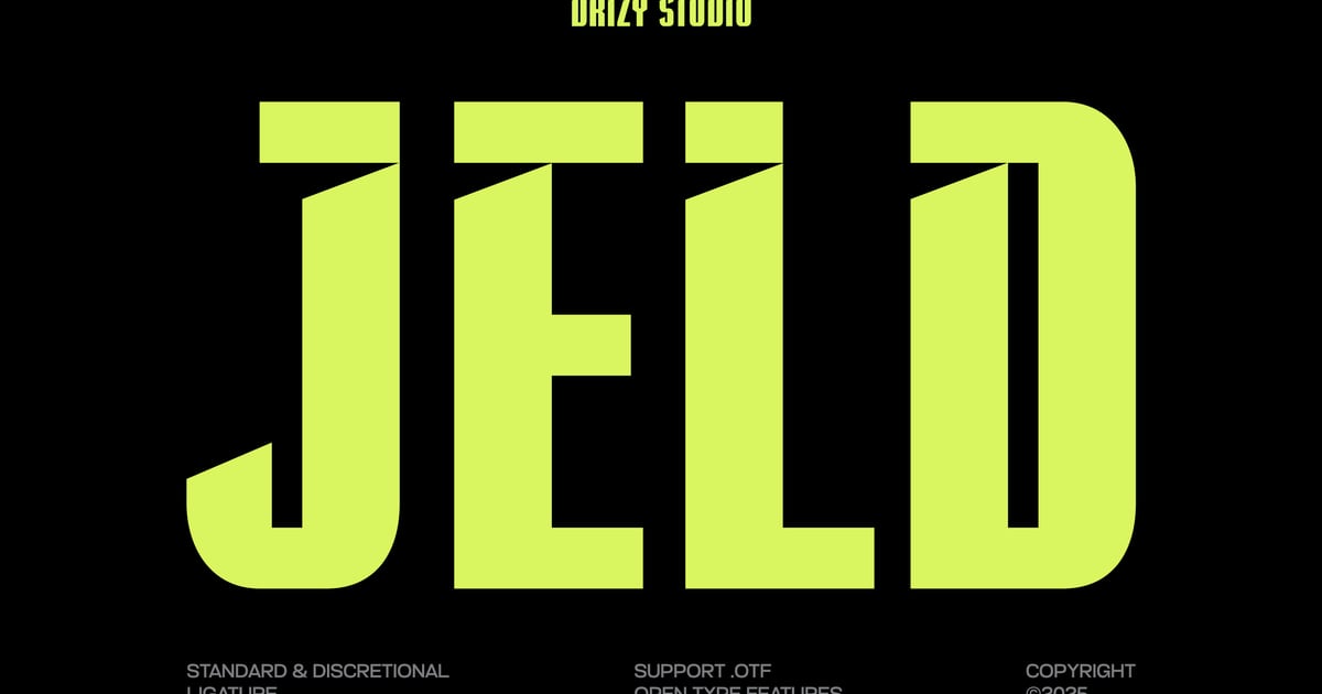 Jeld – 现代浓缩运动字体
