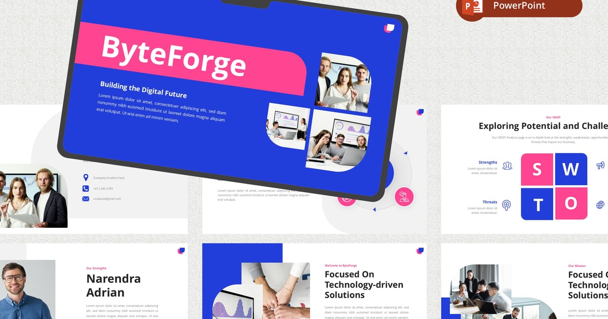 ByteForge – 数字业务 PowerPoint 模板