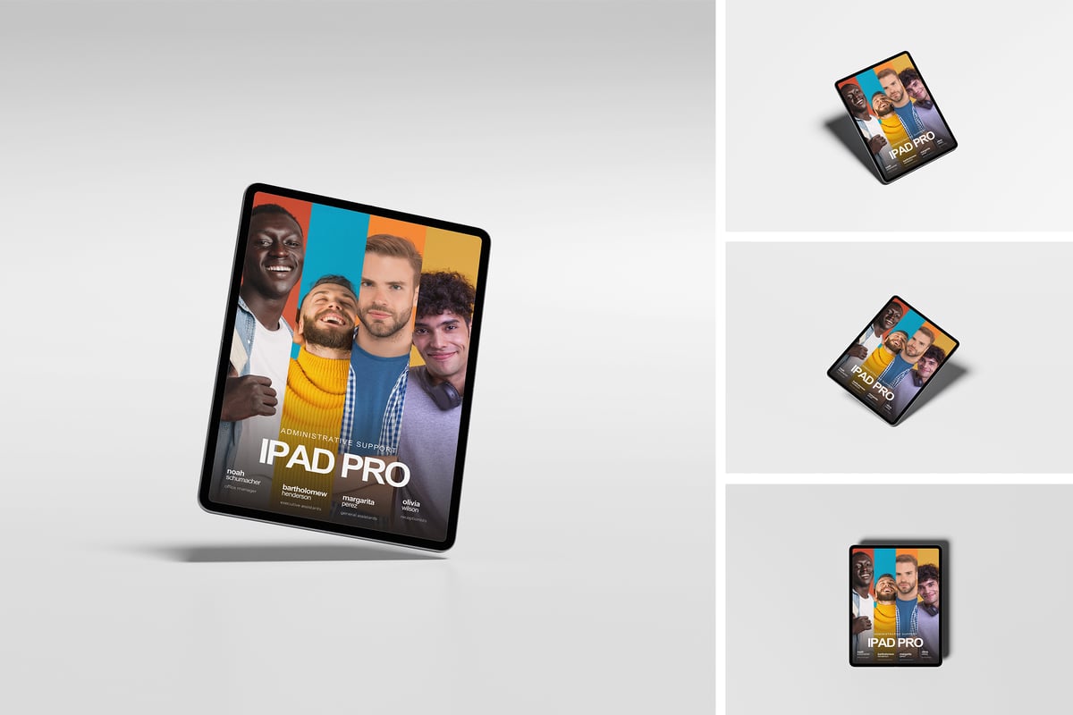 iPad Pro模型样机 (PSD,PDF)