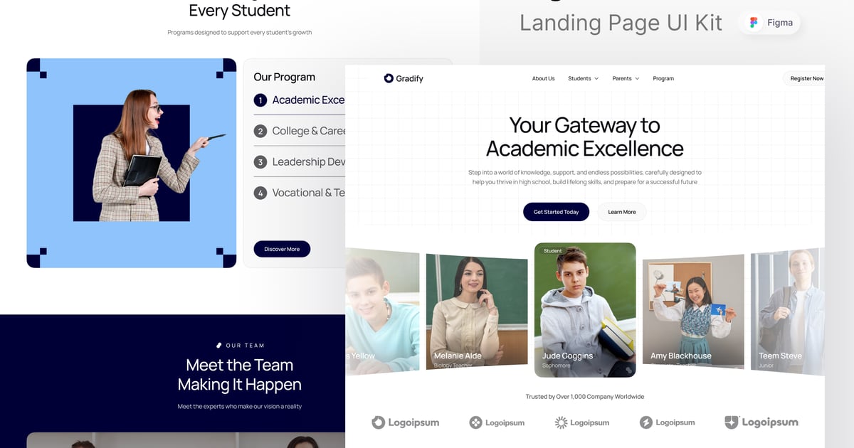 Gradify – 高中门户网站登陆页面