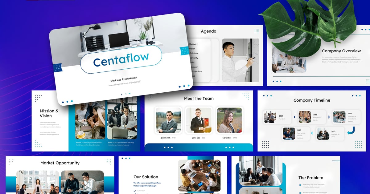Centaflow – 商务 PowerPoint 模板