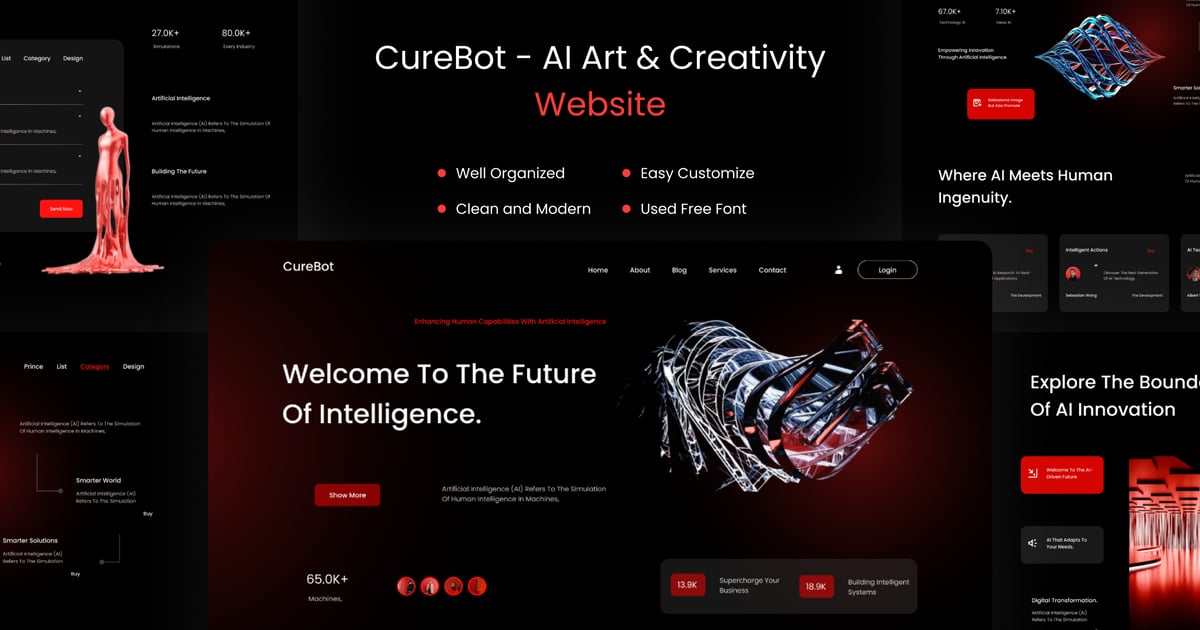 CureBot – AI艺术与创意网站