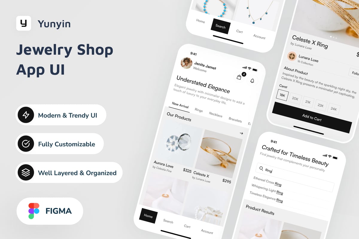 珠宝商店应用APP UI KIT (FIG)