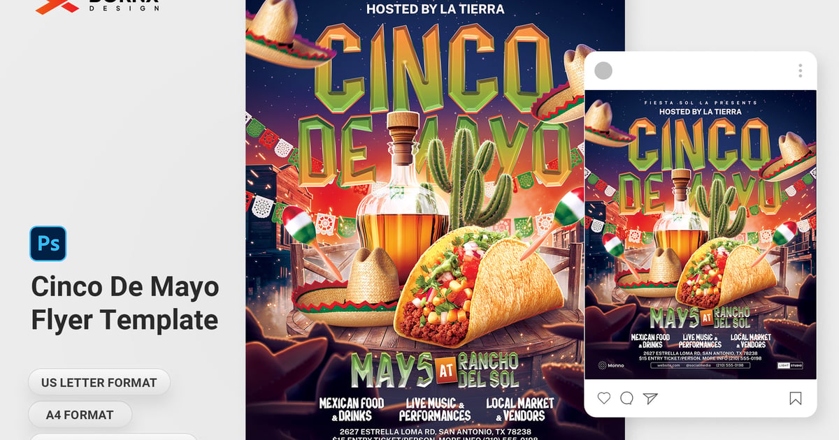 Cinco De Mayo 传单模板