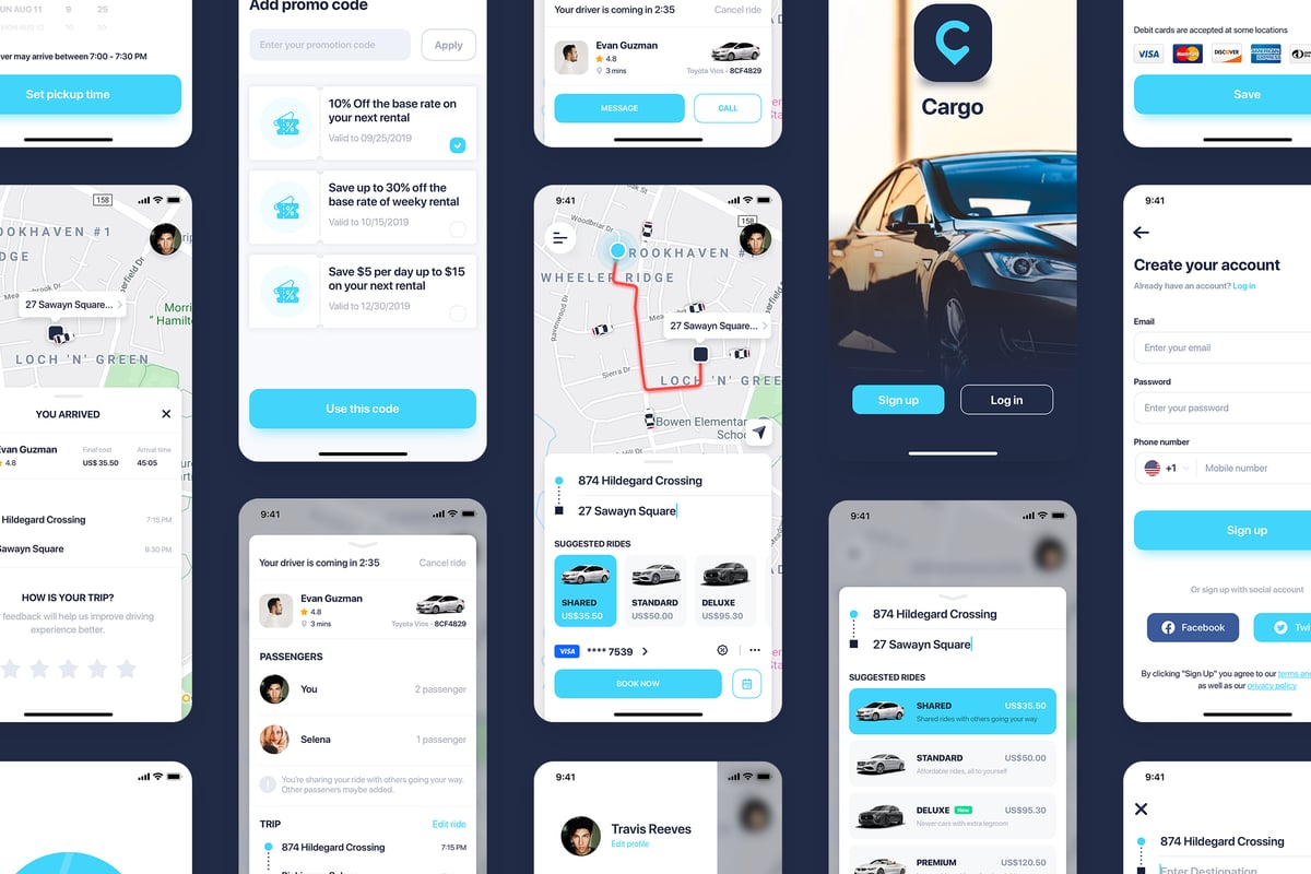 共享移动应用APP UI KIT (FIG)