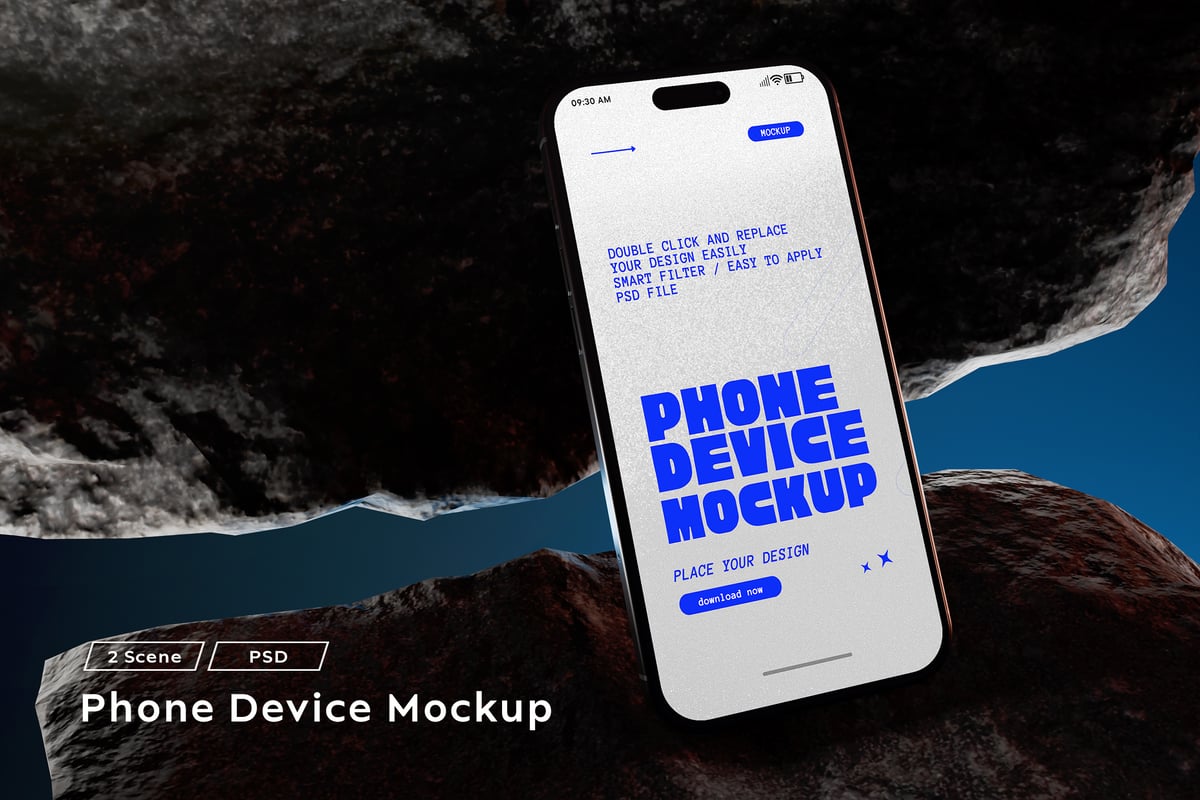 iPhone手机模型样机 (PSD)