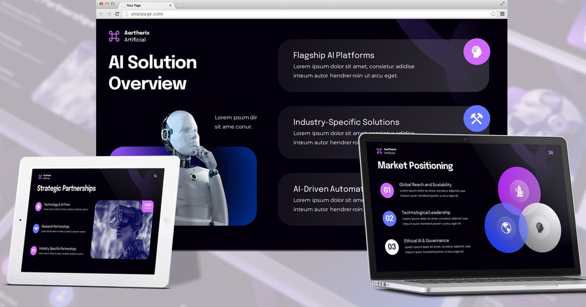 Aertherix – AI公司Google幻灯片模板