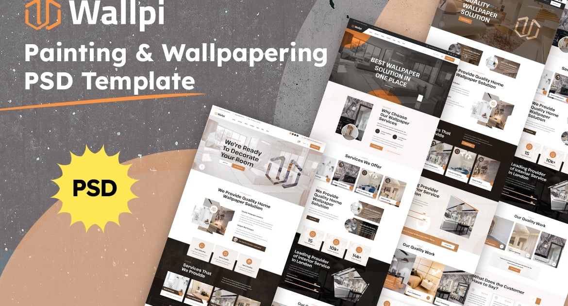 Wallpi – 绘画和墙纸 PSD 模板