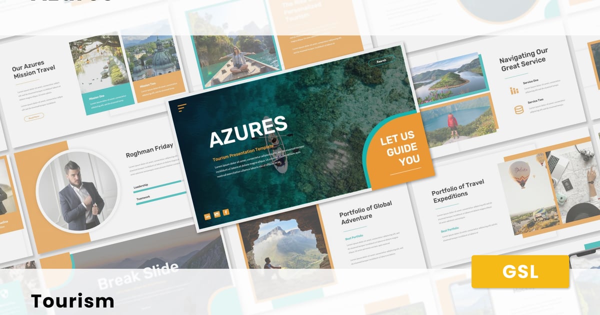 Azures – 旅游Google幻灯片模板